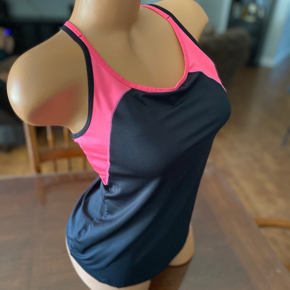 Racerback workout tank with built in sports bra.